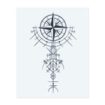 Ein einzigartiges und kompliziertes Design mit einem Stern-Kompass, umgeben von geometrischen Mustern und Linien. Dieses Tattoo symbolisiert Führung, Richtung und das Streben nach dem wahren Lebensweg und ist ideal für jemanden, der Balance und Klarheit in seiner Reise sucht.