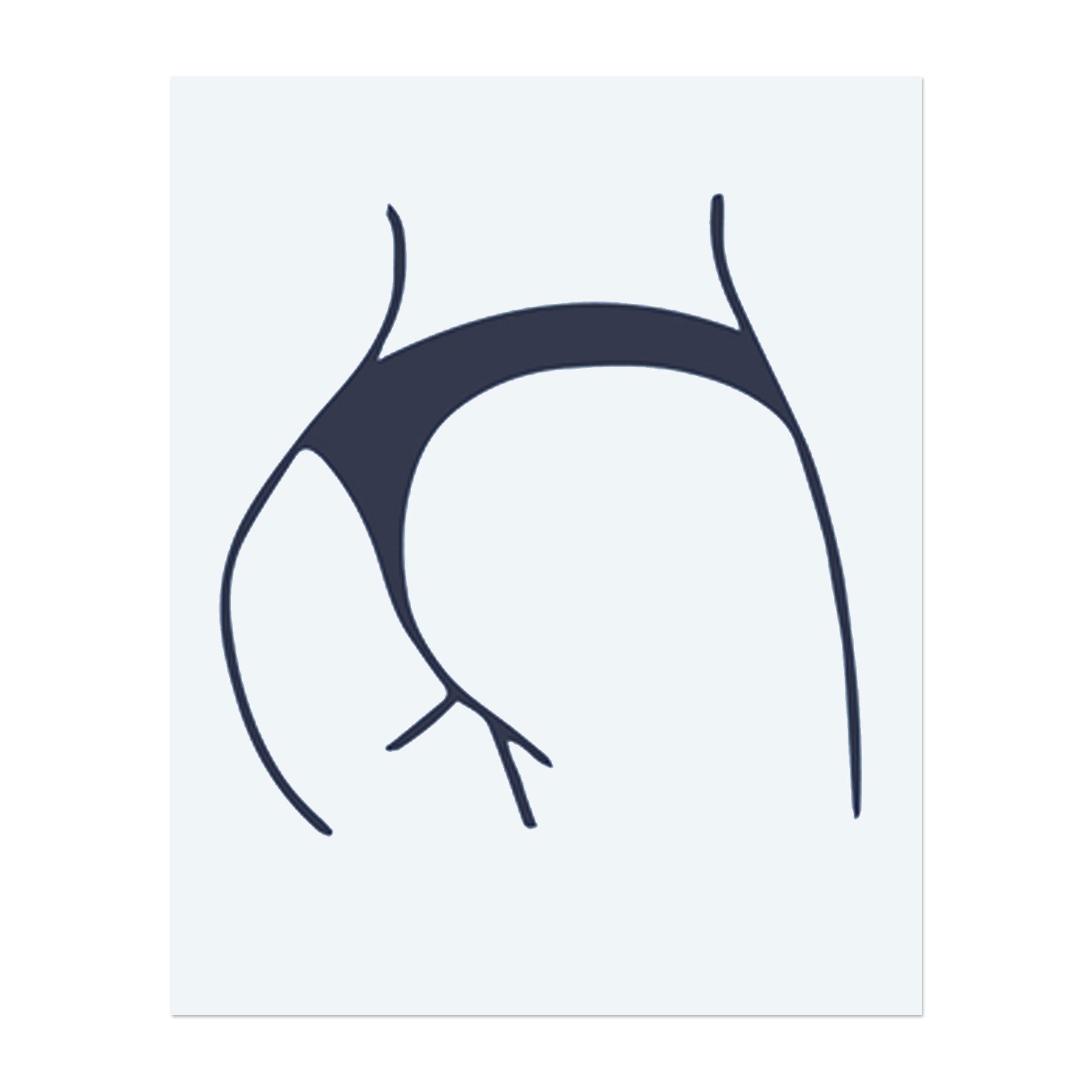 Eine subtile, aber elegante geschwungene Linie, die die Konturen eines Pos betont. Dieses Tattoo repräsentiert Schönheit, Sinnlichkeit und Selbstvertrauen.