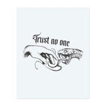 A striking and symbolic design featuring Gothic lettering, an outstretched hand, and a snake poised to attack. This coin conveys a powerful message of caution and betrayal with dramatic visual impact.</span></p>