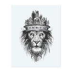 A ferocious lion stares ahead with regal intensity. His flowing mane and ornate crown symbolize strength, power, and leadership. Delicate lines give this design a majestic and commanding presence.</span></p>