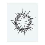 This striking temporary tattoo features a jagged circle of intertwined thorns, each thorn individually detailed for maximum impact. The design symbolizes sacrifice and resilience and offers a bold, minimalist aesthetic with deep emotional undertones.</span></p>