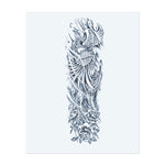 Dieses Sleeve zeigt einen majestätischen Phönix, der durch die Winde schwebt, umgeben von blühenden Pfingstrosen. Es symbolisiert Wiedergeburt, Stärke und die Schönheit der Transformation, während der Phönix aus der Asche emporsteigt, um seine Macht zurückzuerobern.