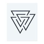 Ein scharfes, modernes geometrisches Design aus sich schneidenden Dreiecken. Dieses Tattoo symbolisiert Balance, Einheit und Transformation und ist perfekt für diejenigen, die Minimaliste, aber kraftvolle Designs lieben.